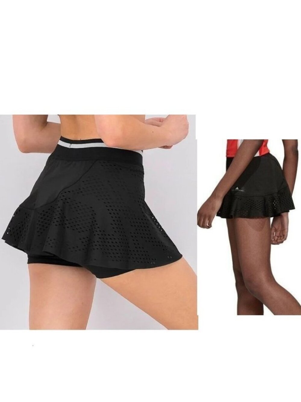 NWT Adidas Stella McCartney Laser tennis skort skirt shorts Black M Medium